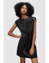 AllSaints Rochie din piele cu umeri intariti - Pled.ro