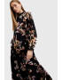 AllSaints Rochie lunga cu imprimeu floral Jessica - Pled.ro