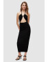 AllSaints Rochie maxi cambrata cu aspect striat - Pled.ro