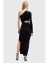 AllSaints Rochie maxi cambrata cu decolteu pe un umar - Pled.ro