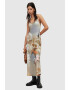 AllSaints Rochie maxi cu croiala pe bie si model floral - Pled.ro