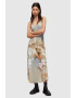 AllSaints Rochie maxi cu croiala pe bie si model floral - Pled.ro