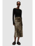 AllSaints Rochie midi cu aspect 2 in 1 si animal print Hera - Pled.ro