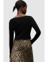 AllSaints Rochie midi cu aspect 2 in 1 si animal print Hera - Pled.ro