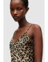 AllSaints Rochie midi cu aspect 2 in 1 si animal print Hera - Pled.ro