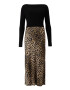 AllSaints Rochie midi cu aspect 2 in 1 si animal print Hera - Pled.ro