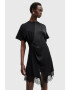 AllSaints Rochie mini cu maneci scurte si terminatie de dantela - Pled.ro