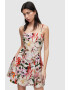 AllSaints Rochie mini de in cu model floral - Pled.ro