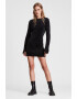 AllSaints Rochie scurta cambrata cu aspect stralucitor - Pled.ro