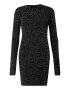 AllSaints Rochie scurta cambrata cu aspect stralucitor - Pled.ro