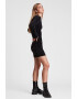 AllSaints Rochie scurta cambrata cu aspect stralucitor - Pled.ro