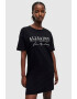 AllSaints Rochie-tricou cu logo si maneci cazute - Pled.ro