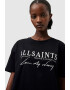 AllSaints Rochie-tricou cu logo si maneci cazute - Pled.ro