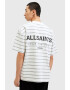 AllSaints Tricou de bumbac organic cu dungi - Pled.ro