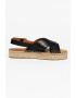 ALOHAS Sandale slingback flatform tip espadrile de piele Crossed - Pled.ro