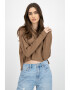 American Eagle Bluza crop tricotata fin cu guler inalt - Pled.ro