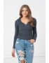 American Eagle Bluza striata cu decolteu in V - Pled.ro