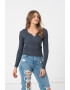 American Eagle Bluza striata cu decolteu in V - Pled.ro