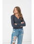 American Eagle Bluza striata cu decolteu in V - Pled.ro