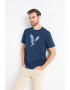 American Eagle Tricou cu decolteu la baza gatului si logo - Pled.ro