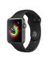 Apple Watch 3 GPS Carcasa Space Grey Aluminium 38mm Black Sport Band - Pled.ro