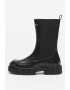 ARMANI EXCHANGE Cizme mid-calf de piele cu segmente din material textil - Pled.ro