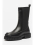 ARMANI EXCHANGE Cizme mid-calf de piele cu segmente din material textil - Pled.ro