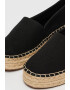 ARMANI EXCHANGE Espadrile flatform de panza cu logo - Pled.ro