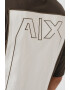 ARMANI EXCHANGE Tricou cu decolteu la baza gatului si logo pe spate - Pled.ro