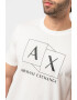 ARMANI EXCHANGE Tricou de bumbac cu decolteu la baza gatului - Pled.ro