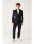 Avva Sacou slim fit cu revere decupate - Pled.ro