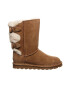 BEARPAW Cizme mid-calf din piele intoarsa cu finisaj rezistent la apa si insertii din blana sintetica Eloise - Pled.ro