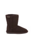 BEARPAW Cizme scurte maro inchis din piele intoarsa captusite cu fleece - Pled.ro