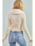 Bianco Lucci Cardigan crop cu blana sintetica - Pled.ro