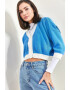 Bianco Lucci Cardigan crop supradimensionat - Pled.ro