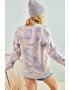 Bianco Lucci Cardigan cu decolteu in V si model tie-dye - Pled.ro