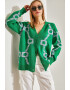 Bianco Lucci Cardigan cu model geometric - Pled.ro