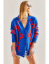 Bianco Lucci Cardigan cu model geometric - Pled.ro