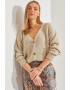 Bianco Lucci Cardigan regular fit cu decolteu in V - Pled.ro