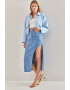 Bianco Lucci Fusta de denim cu slit lateral adanc 126749 - Pled.ro