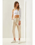 Bianco Lucci Pantaloni crop cu buzunare oblice - Pled.ro