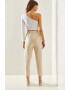 Bianco Lucci Pantaloni crop cu buzunare oblice - Pled.ro