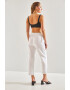 Bianco Lucci Pantaloni crop cu talie elastica - Pled.ro