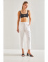 Bianco Lucci Pantaloni crop cu talie elastica - Pled.ro