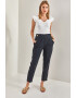 Bianco Lucci Pantaloni crop elganti - Pled.ro