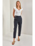 Bianco Lucci Pantaloni crop elganti - Pled.ro