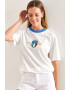 Bianco Lucci Tricou cu decolteu contrastant - Pled.ro