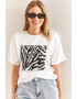 Bianco Lucci Tricou cu imprimeu zebra - Pled.ro