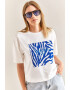 Bianco Lucci Tricou cu imprimeu zebra - Pled.ro