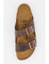 Birkenstock Papuci unisex de piele cu catarame Arizona - Pled.ro